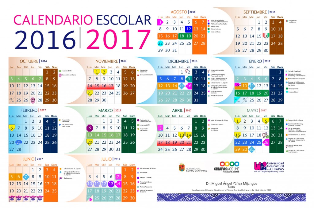 Calendario Escolar2016 2017 Unich