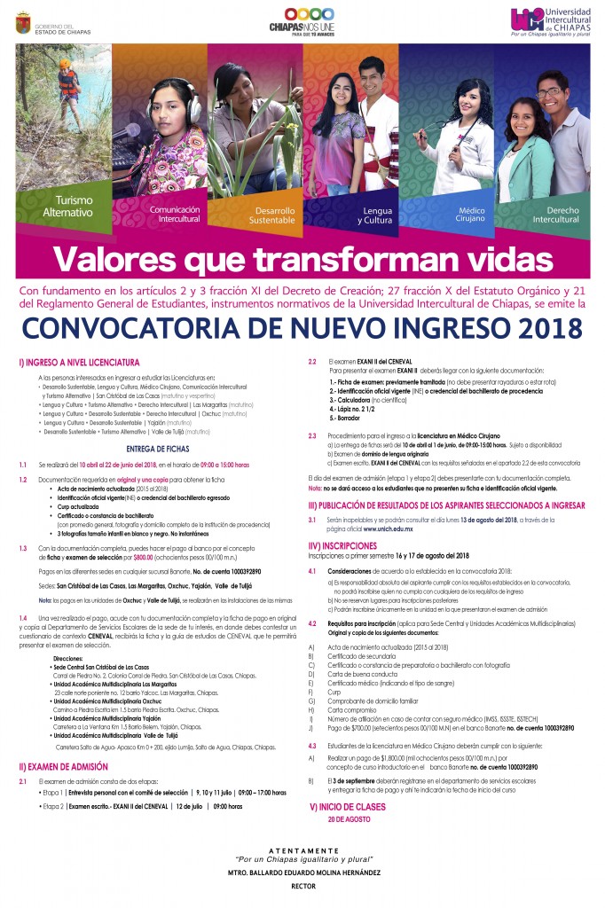 convocatoria 2018