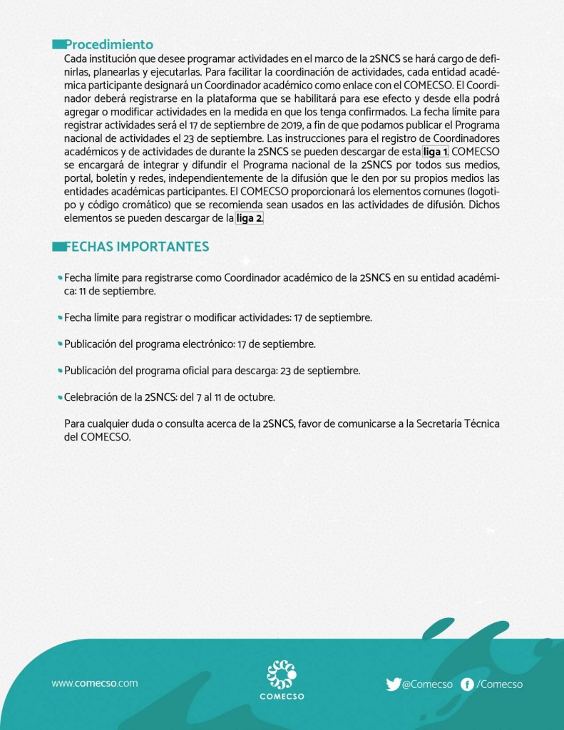 convocatoria sncs2019