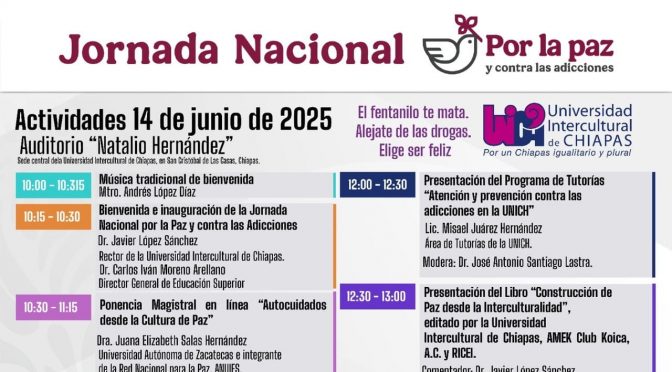 Jornada Nacional Por la Paz y contra las adicciones | UNICH